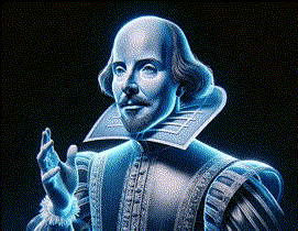 Students engaging with Shakespeare Hologram